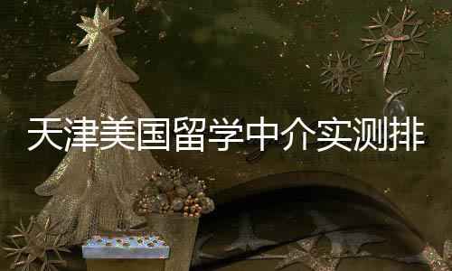 天津价比留学美国高高性端冲中介排名实测任选刺